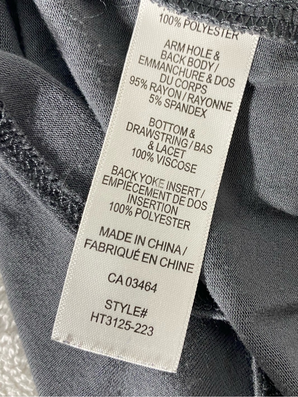 Ricki's Dark Grey Flowy Tank Top with Bottom Tie Accent M - Picture 4 of 15